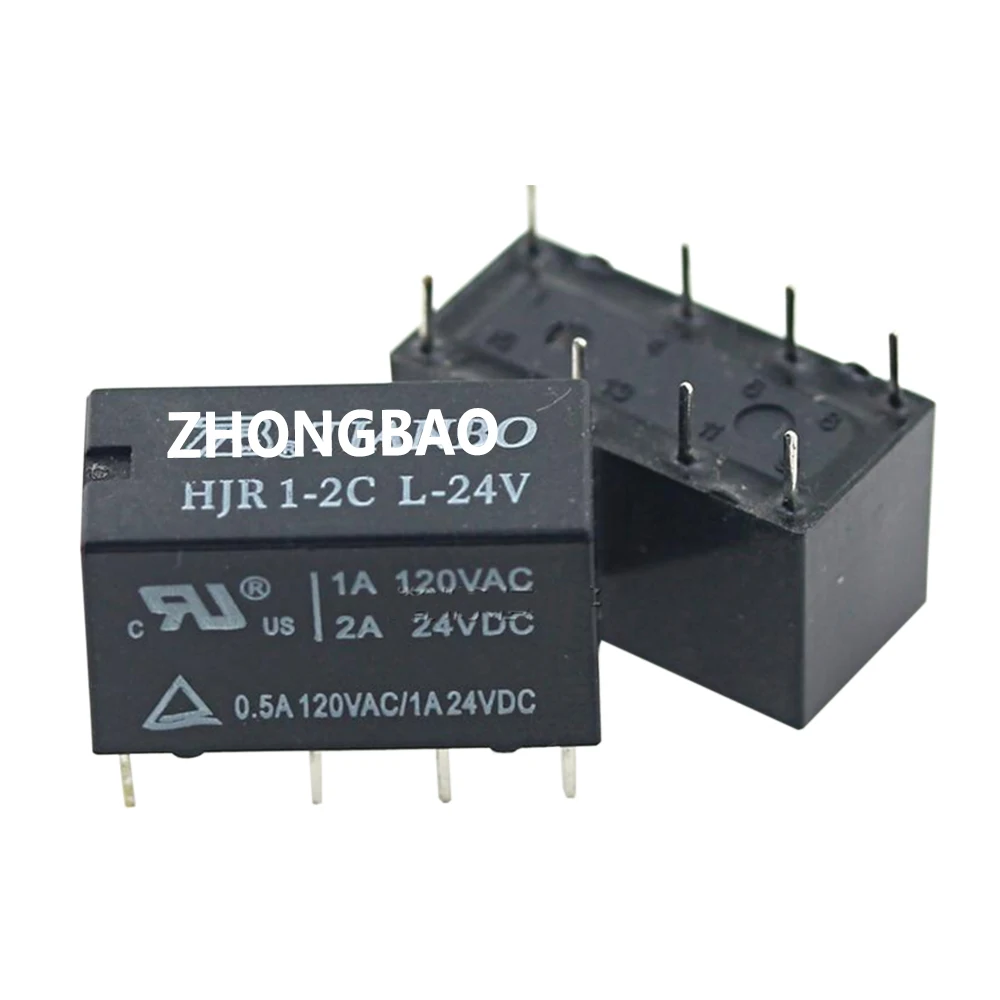 Original New HJR1-2CL-12V HJR1-2CL-12VDC HJR1-2CL-DC12V HJR1-2CL-24V HJR1-2CL-24VDC HJR1-2CL-DC24V 8PINS 2A Signal Relay