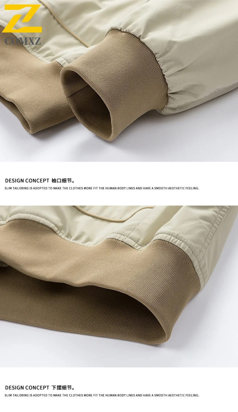 EiAO سترة البيسبول طوق الرجال النساء المرقعة فضفاضة تناسب معطف غير رسمي مقاوم للماء يندبروف زوجين الشارع الشهير للخارجية 202 #4