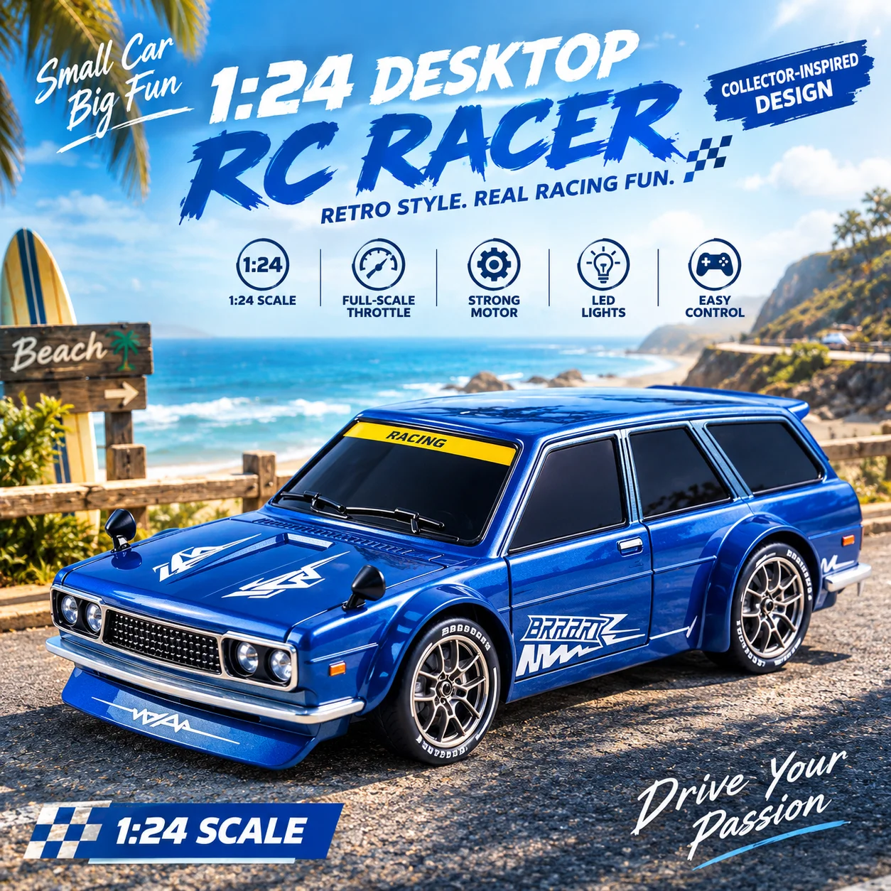Rc Hobby Toucan - 1/24 RC Drift Car, Proportional Throttle