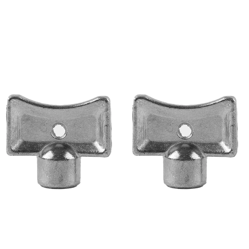 Key Exhaust Valve Key 2pcs 5×5mm Shatterproof Material Silver Square Socket Zinc Alloy For Standard Heating Valves