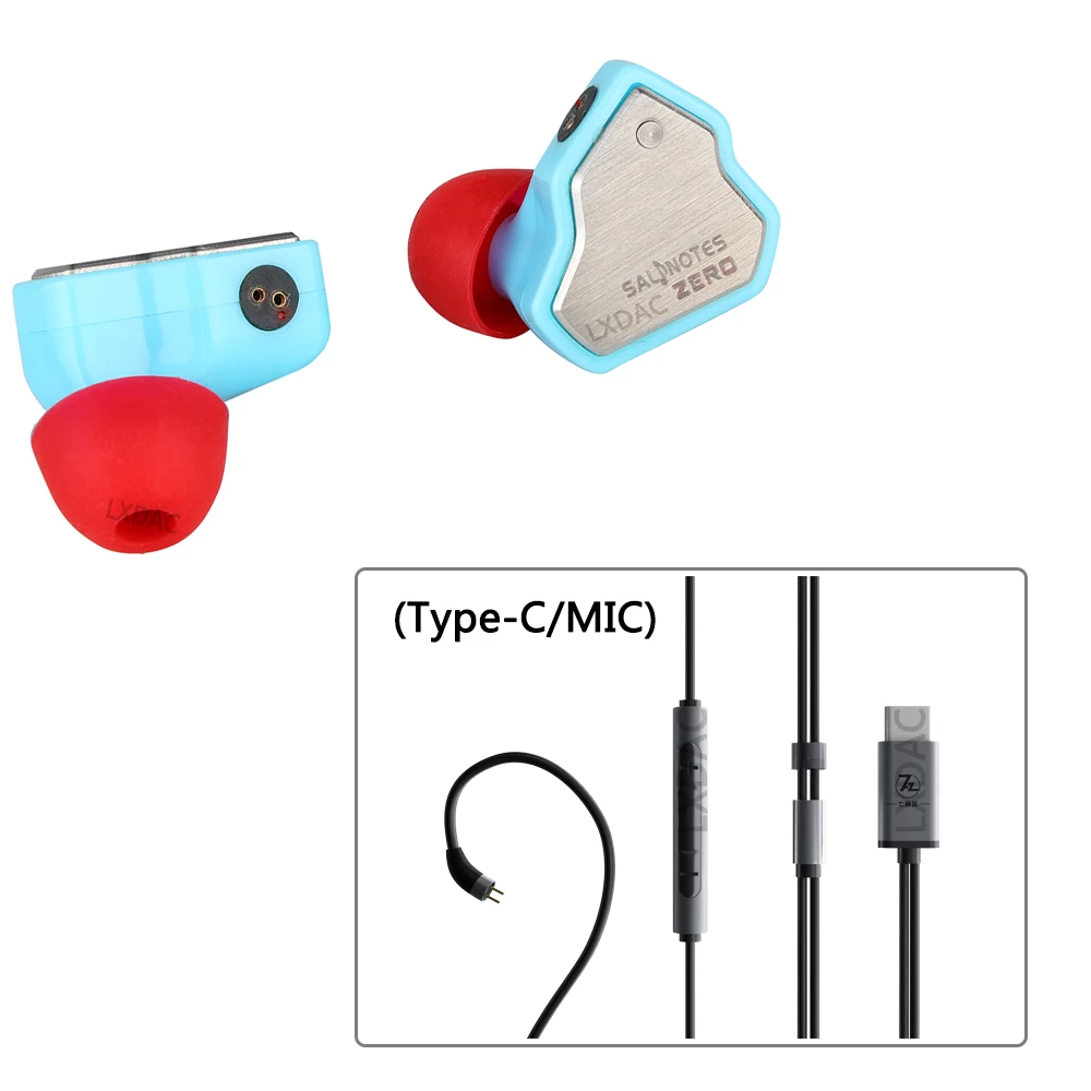 7 هرتز سالانوتات زيرو Type-C مع مايكروفون HiFi 10 مللي متر سائق ديناميكي في الأذن سماعة 0.78 IEM المعادن مركب الحجاب الحاجز N52 المغناطيس