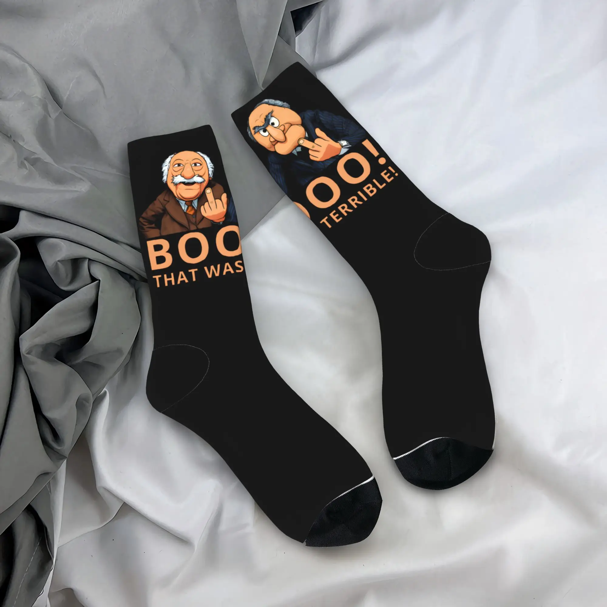 Statler and Waldorf Socks Meme  Graphic Stockings Non Slip Couple Socks Quality Winter Leisure Skateboard Socks