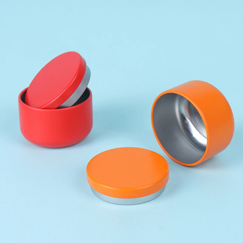 Portable Solid Color Mini Tin Box Tea Sealed Jar Packing Box Jewelry Candy Small Storage Can Coin Earring Headphones Gift Case