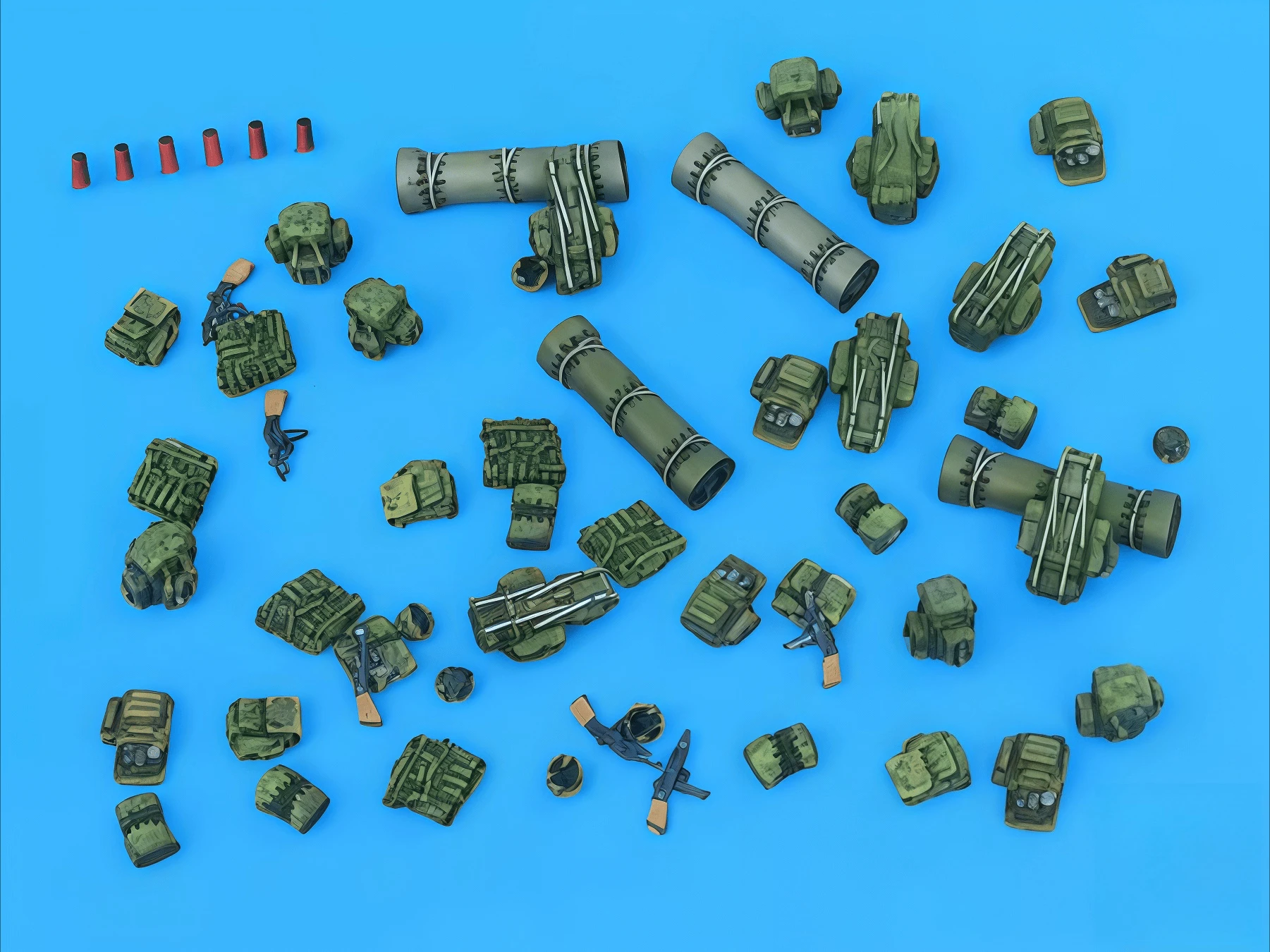 

Набор моделей из смолы 1/72 Gk, модели оборудования и аксессуаров для защиты, неокрашенные