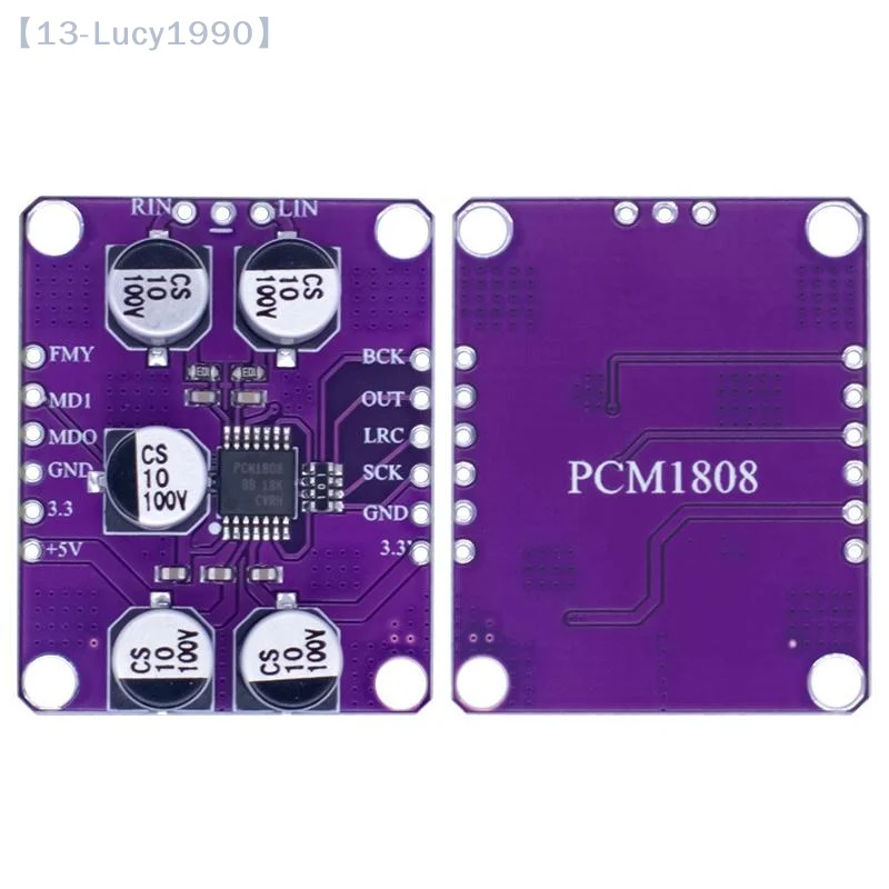 【CCA13】1/2/3pcs PCM1808 24bit Amplifier Board Player Module 105dB SNR Audio Stereo ADC Single-Ended Analog-Input Decoder