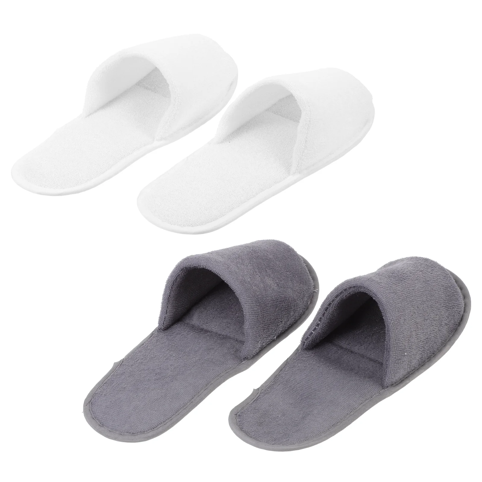 2 Pairs Foldable Slippers Lightweight Non-slip Living Room Hotel Eva Folding Travel Universal Airplane Soft Sole