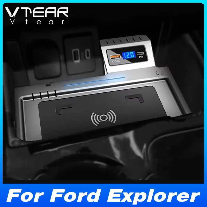 

For Ford Explorer (2020-2022) Wireless Car Charger - Fast Charging Mobile Phone Panel Adapter |Modification Accessory