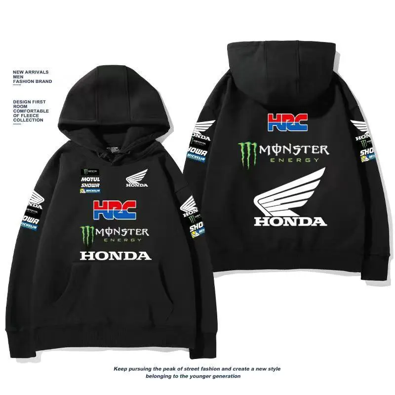 

Honda motorcycle hoodies sweatshirts racing suits cycling autumn winter tops high-quality cotton clothing for both men and women