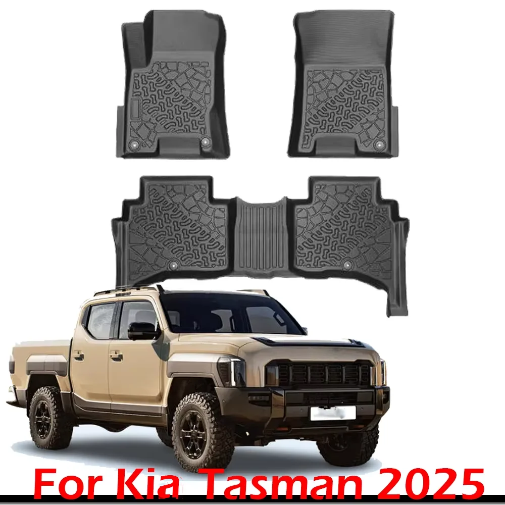 

Car TPE Floor Mats for Kia Tasman 2025 TPE All-weather Waterproof Front Rear Cargo Liner Mat Foot Pads Accessories LHD