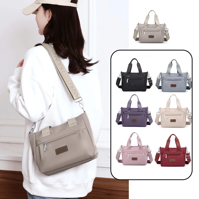 Bolsos Oxford Hobo, bolso cruzado de nailon impermeable para mujer, bolso de mano con múltiples compartimentos y asa superior para trabajo, tienda de viajes