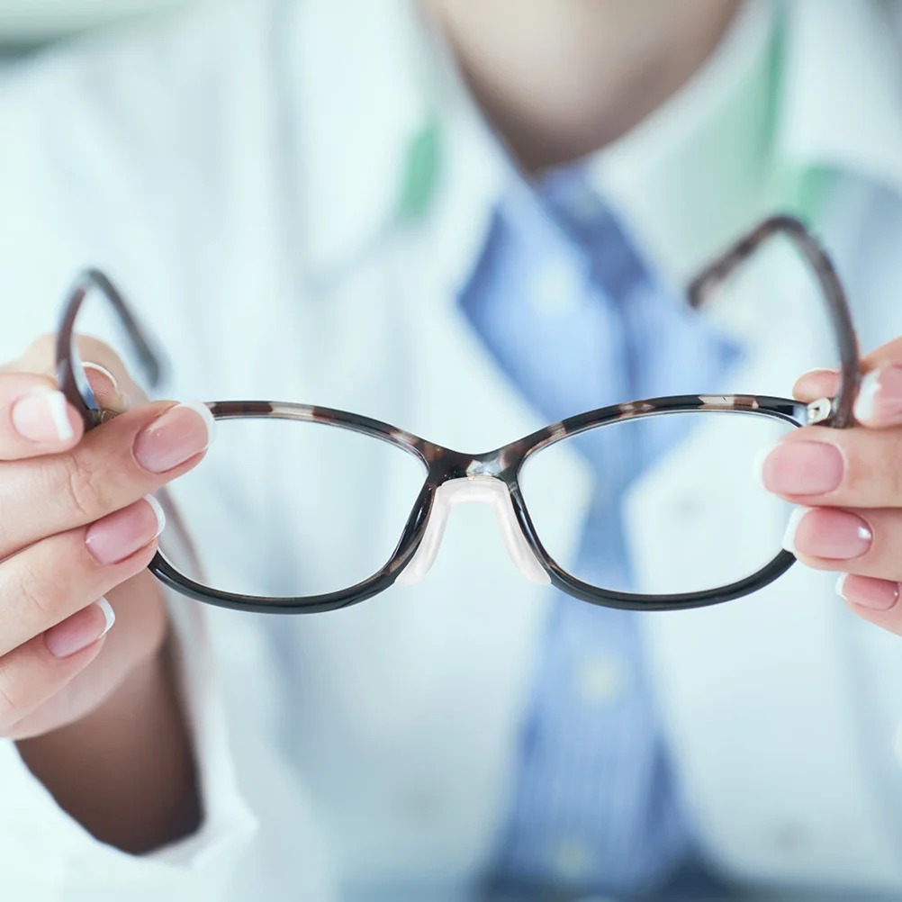 

4Pcs Silicone Eyeglasses Nose Pads U Shaped Clear Soft Comfortable Nose Bridge Pads Antislip Replacement Eyeglass Cushions