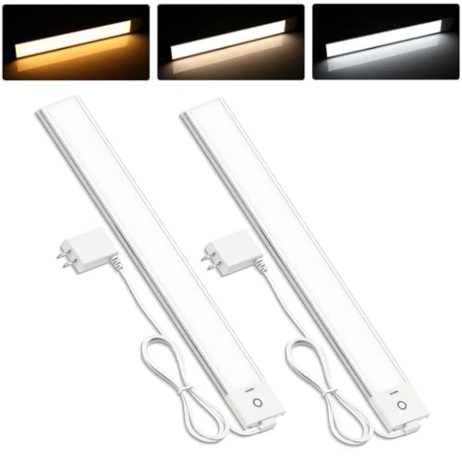 

pcs " Under Cabinet Lights with 5 Color Temperature Side-Illuminated Dimmable 85 Lumens 49 LEDs 7W LED Light Bar Plug-in for Ki