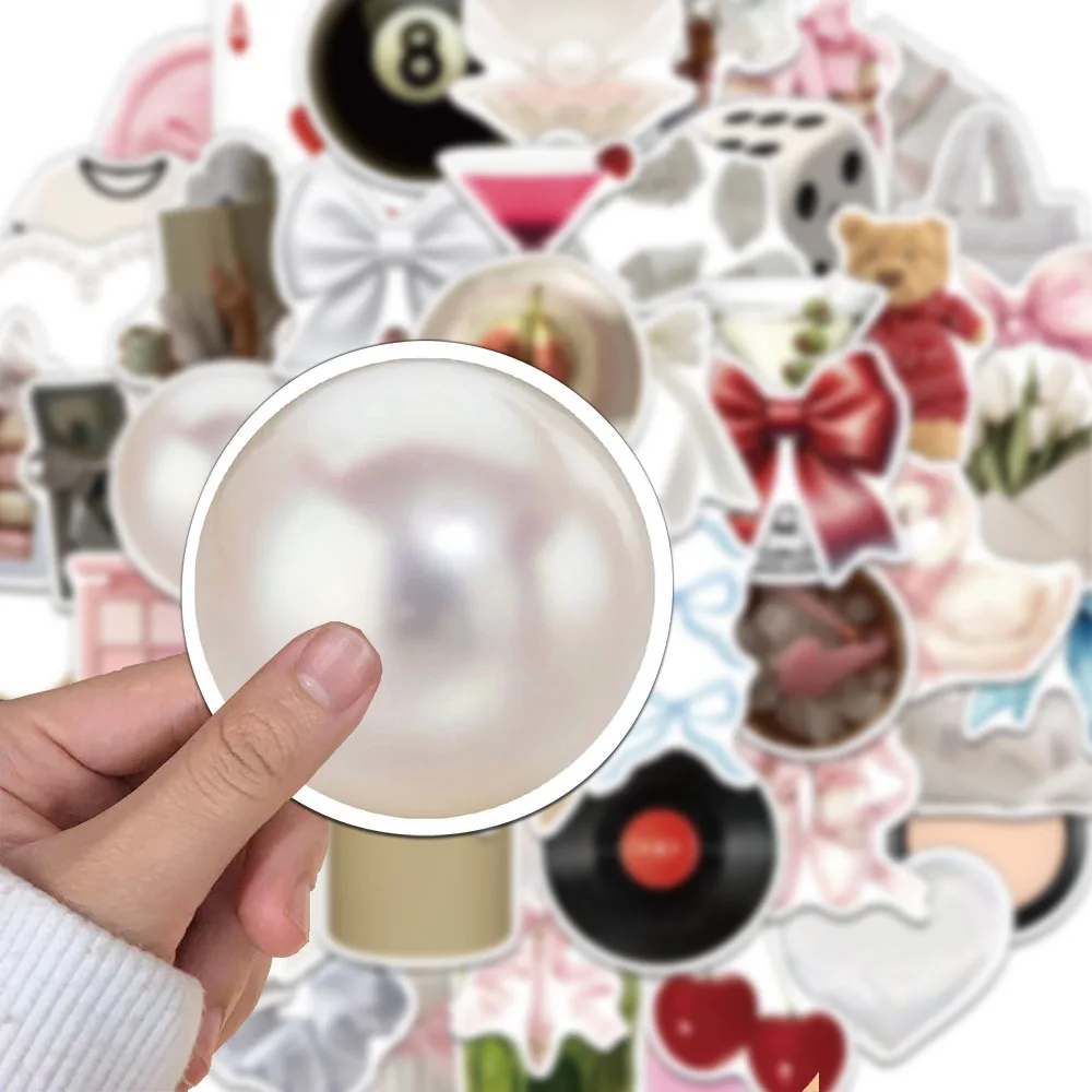 52 szt. Delikatne naklejki w stylu INS, estetyka graffiti, na telefon, gitarę, laptop, walizkę, kubek, wodoodporne naklejki z kreskówkami, zabawki dla dzieci