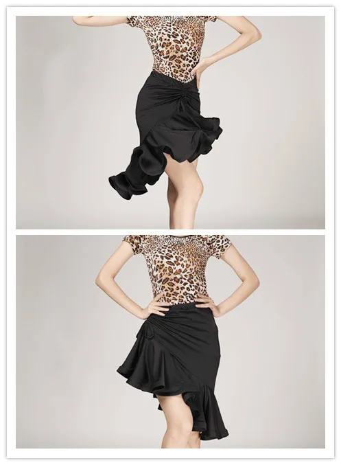 Latin Fishtail Skirt for Female Adults Latin Practice Performance Dancing Costumes Sexy Tops Print Women Asymmetric Skirt