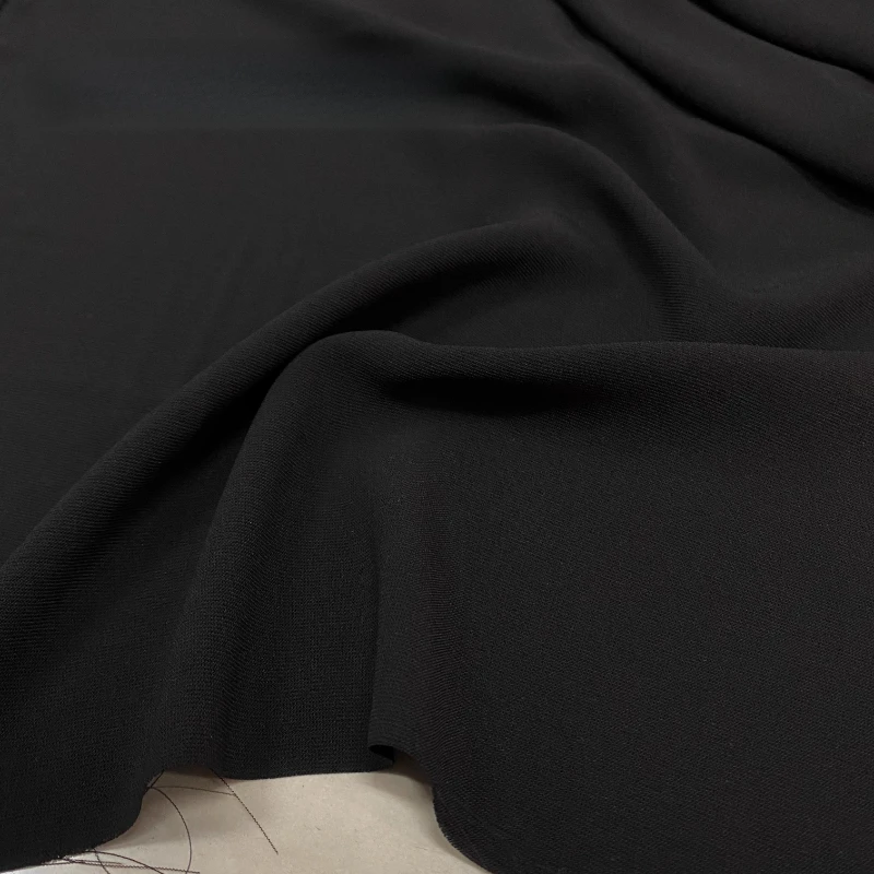 

Black Lightweight Lyocell Gore Fabric Spring Summer Slight Stretch Fluid Drape Wide Pants Skirt Suits Sewing Material Wholesale