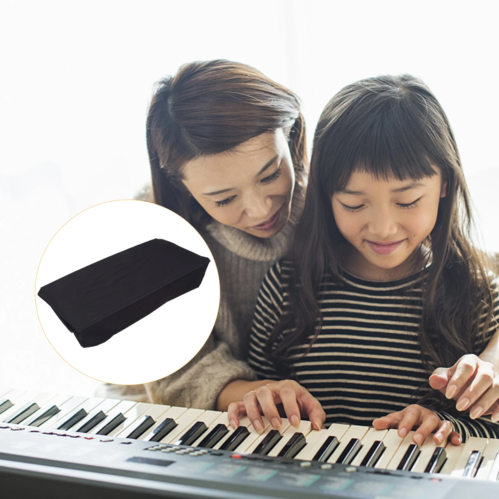 

Piano Electronic Organ Cover Keyboard for Eyelash Black Accessories Stretchable