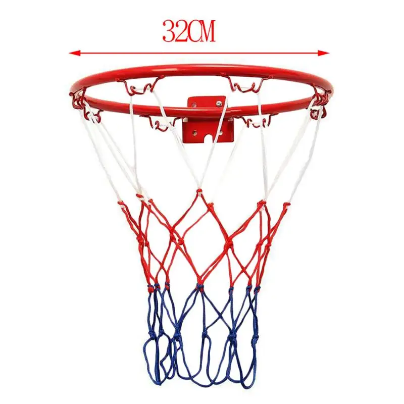 32cm Heavy Duty Basketball Hoop Sets Polypropylene Wall Mounted Ring Goal Wall Rim Hangin Basket Net In / Outdoor Sport Kids Toy