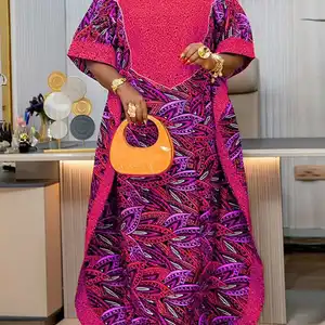 Vonda-Long Summer Vandada Bohemian Printed Female, Half Mango, Casual, Dress Maxi Loose, Kaftan Extragrande, Holiday, Plus Size, 5xl 10 Main Sales Long Plus Size Dress - №10