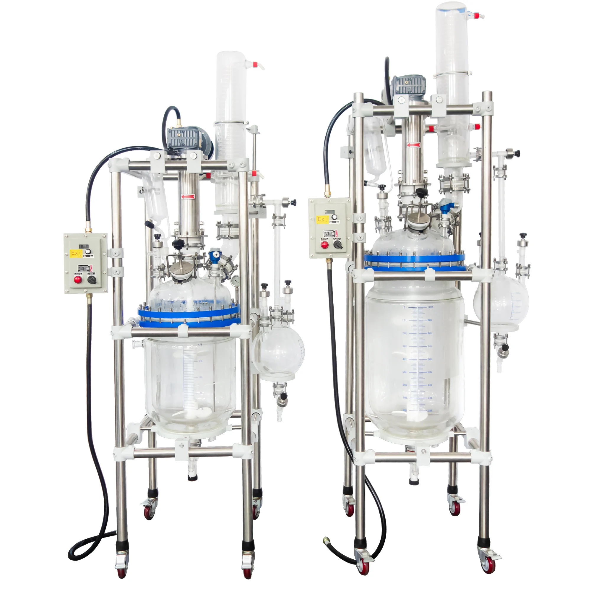 

CE 5L 20L 50L Lab Jacketed Glass Reactor Mixer Reactors