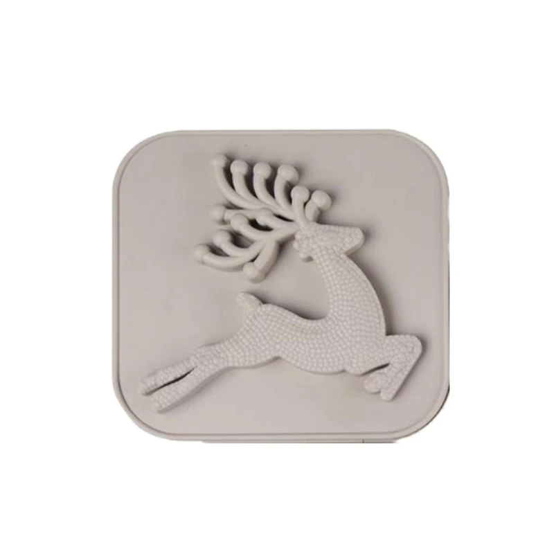 Christmas Elk Aromatherapy Wax Silicone Molds Deer Animal Plaster Gypsum Mold For Car Pendant Wax Candle Mould