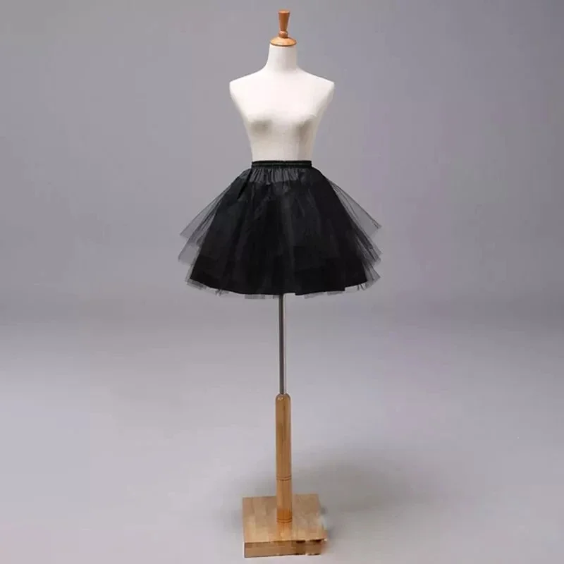 คอสเพลย์แม่บ้านสวมใส่ Lolita Pettiskirt สั้นไม่มี Hoops สาวบัลเล่ต์กระโปรง Petticoats