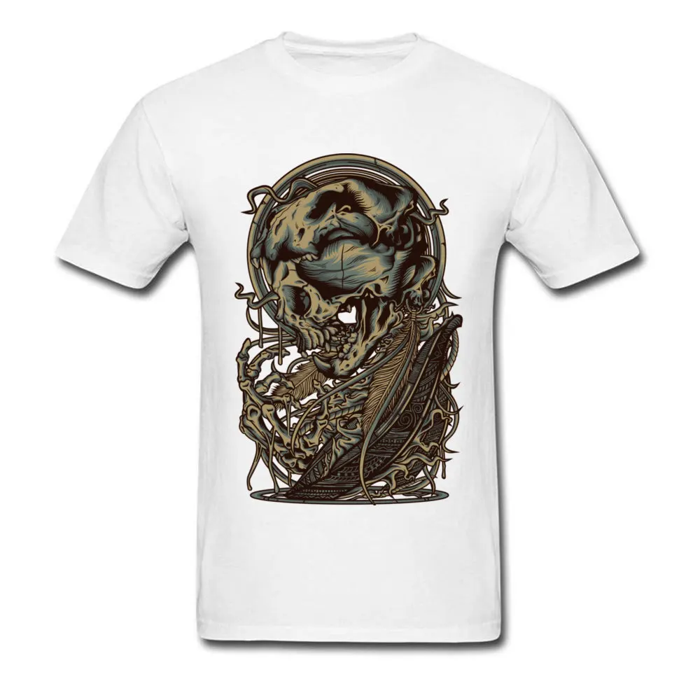 Black Design Short Sleeve Discount T Shirts for Men O-Neck 100% Cotton Tops Shirts Geek T-Shirt Curse Skull Rock Tshirts Custom #3