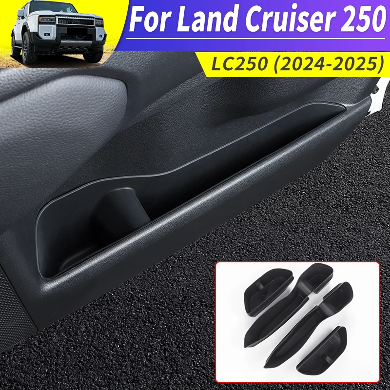 

Для Toyota Land Cruiser 250 Prado Lc250 2024 2025 1958 первого издания, слоты для хранения дверей автомобиля, силикагелевая накладка, обновленные аксессуары
