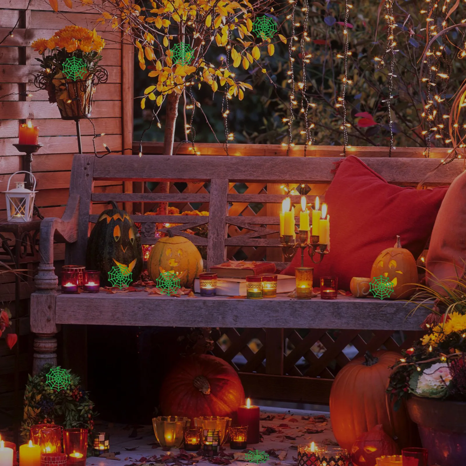 150Pcs Jaring Laba-laba Plastik Halloween Dekorasi Gantung Perlengkapan Pesta Dekorasi Rumah Hantu Jaring Laba-laba Plastik