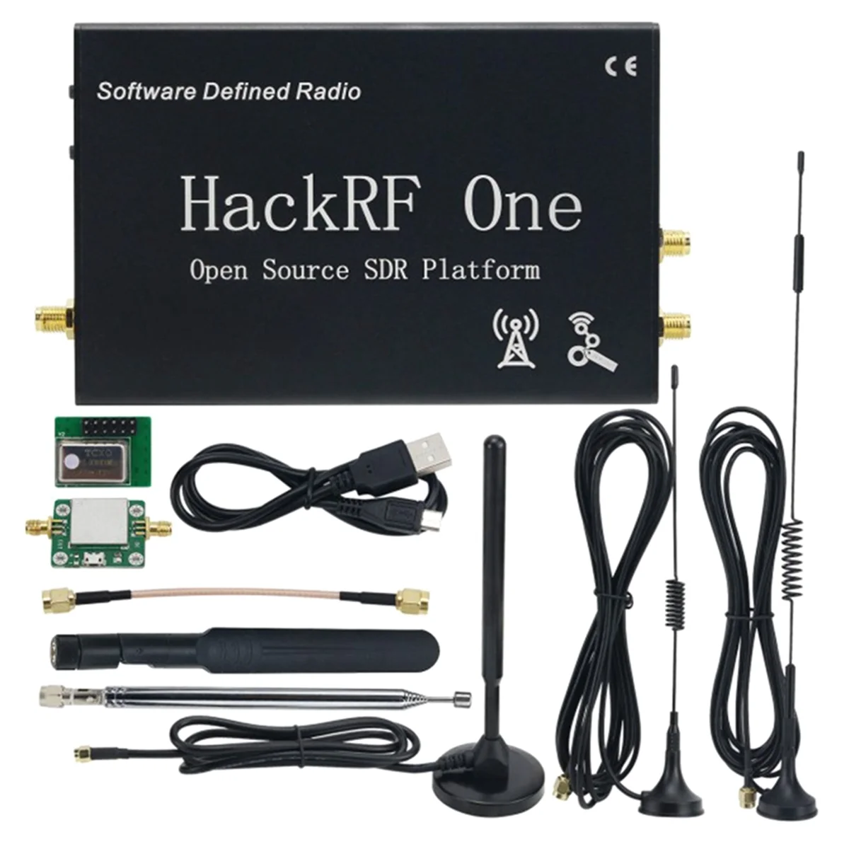 

1MHz-6GHz for One R9 V1.7.0 SDR Receiver Assembled Black W/ LNA Antennas