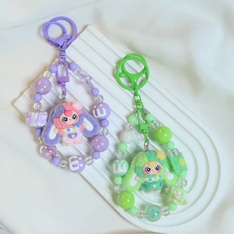 

1PCS new cartoon big ear key chain action figure hanging chain three-dimensional MOE grain bag bead chain