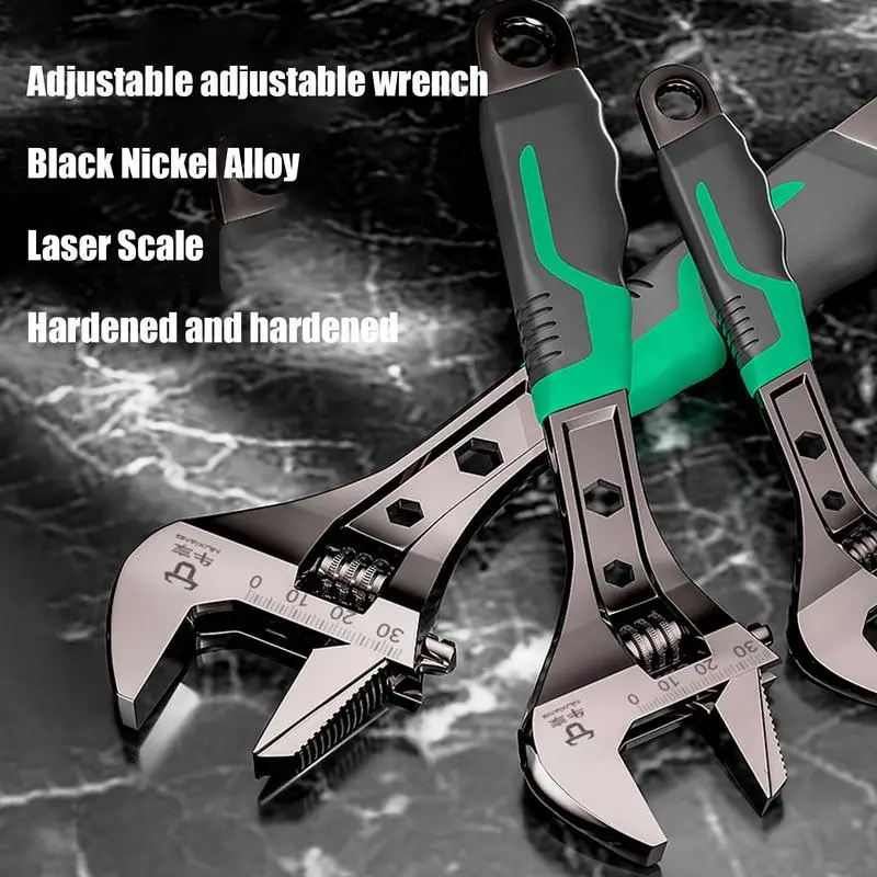 Non-Slip Adjustable Wrench Ergonomic Metal Hand Wrench Wear Resistant Multipurpose Wrench Rustproof Hand Tool For Home