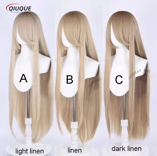 80 Colors 100cm Long Straight Cosplay Wig Anime Compatible Universal Omopinenet Heat Resistant Synthetic Hair Wigs + Wig Cap - Image 10