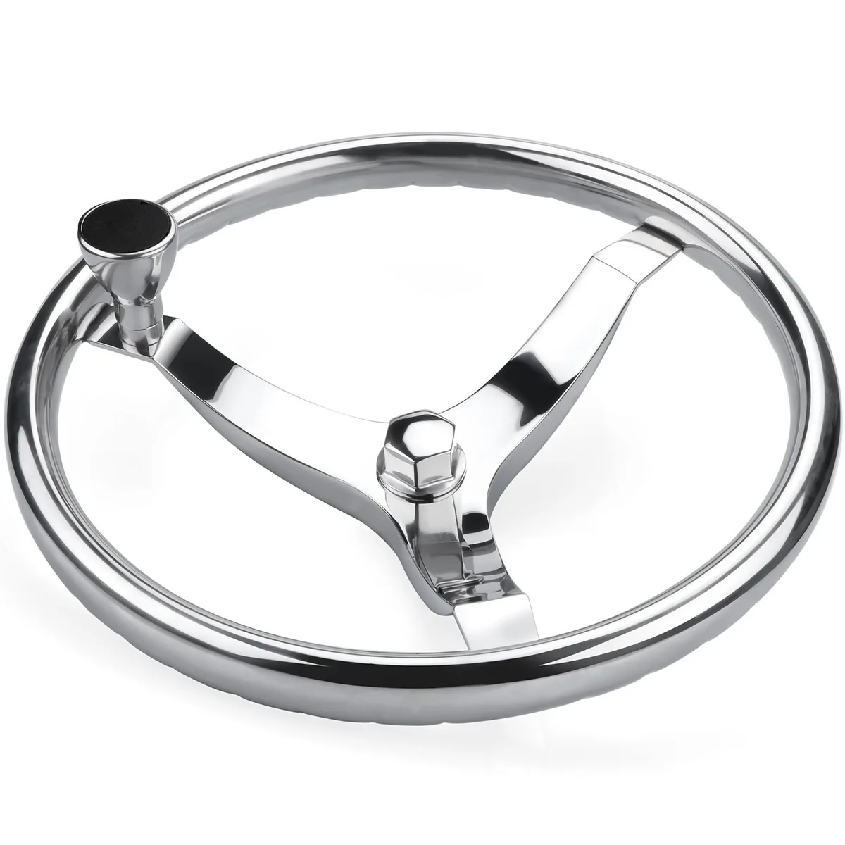 Premium Stainless Steel Marine Steering Wheel, Heavy-Duty Yacht & Sea Fishing Universal Boat Helm Wheel image 4