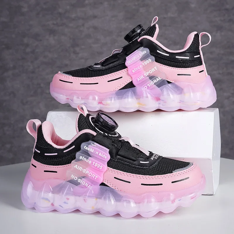 Children Shoes Girls Sneaker Luxury Black Pink Platform Casual Tennis School Kids Sports Shoes Girls Sneaker 4 To 12 Years