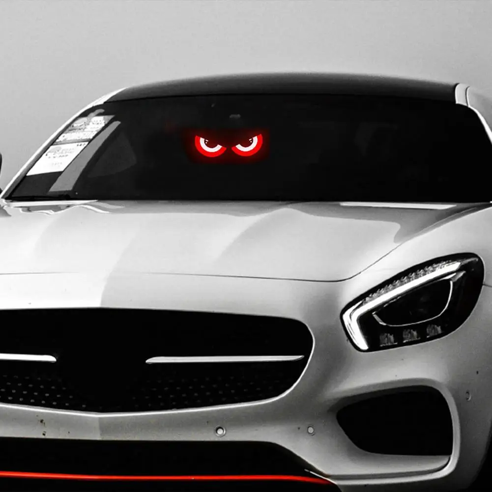 Solar Demon Eye Car Window Light Dynamic LED Night Light with Smart Sensor Modes Suction Cup Wireless USB Atmosphere Light