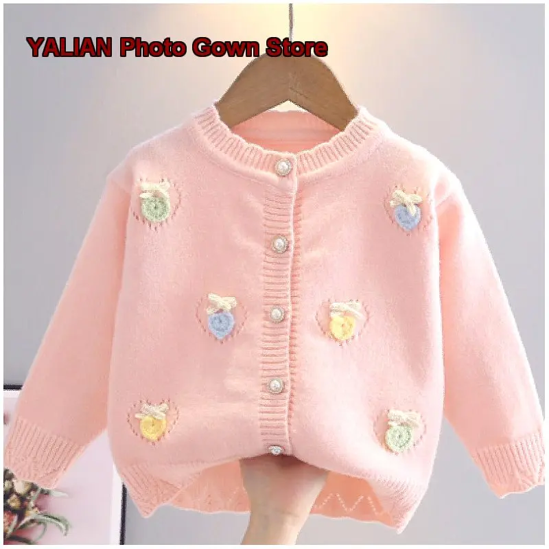 Girls Stylish Infant Toddler 2026 Knit Cardigan Baby Outerwear Kids