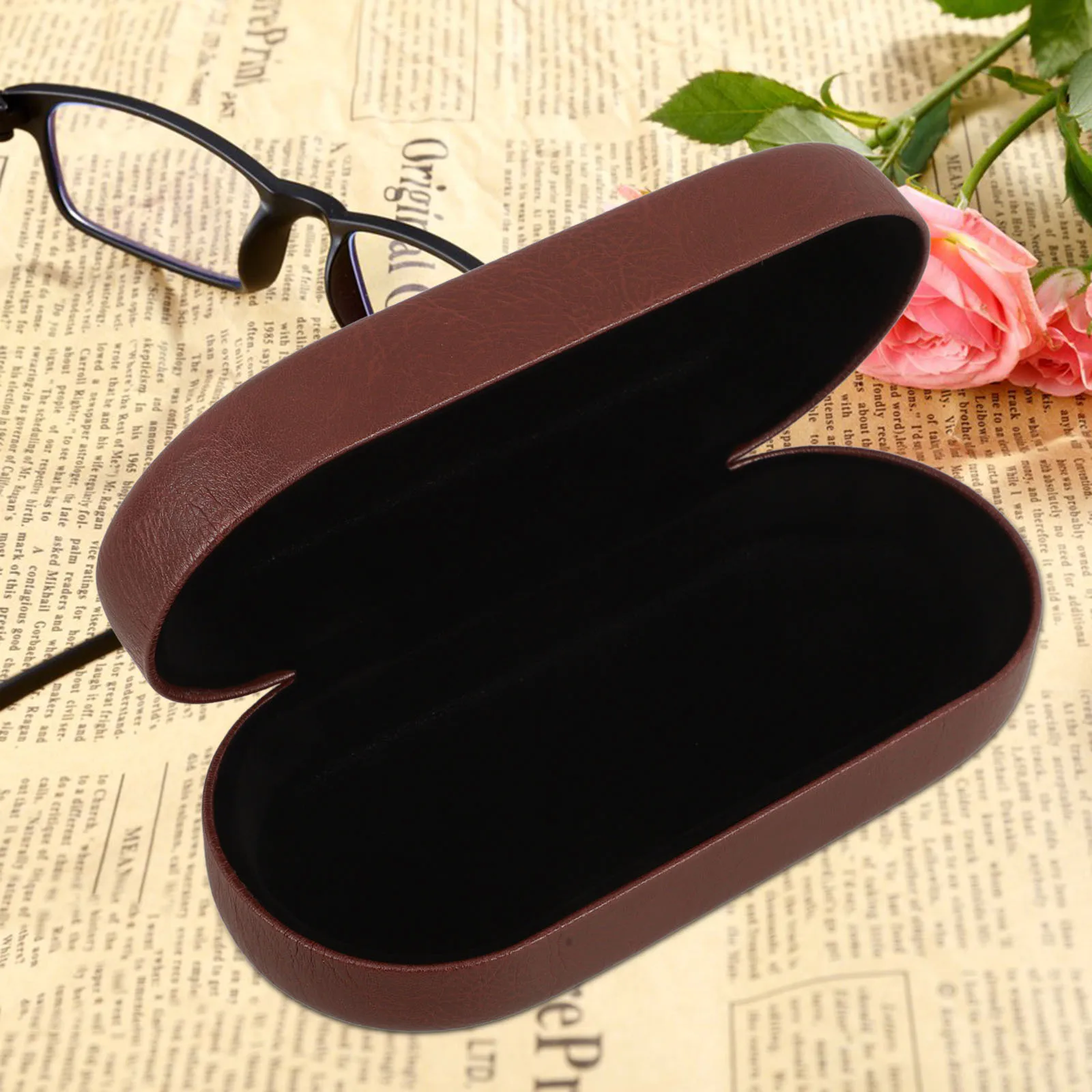 

Sunglasses Travel Case Hard Shell Large Capacity Eyewear Protector for Outdoor Sports Hiking Eyeglasses Storage Brown