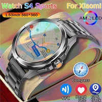 For Xiaomi Watch S4 Sport Version Blood Oxygen NFC Heart rate Compass Waterproof Smart Watch GPS Tracking Smartwatch Men Women