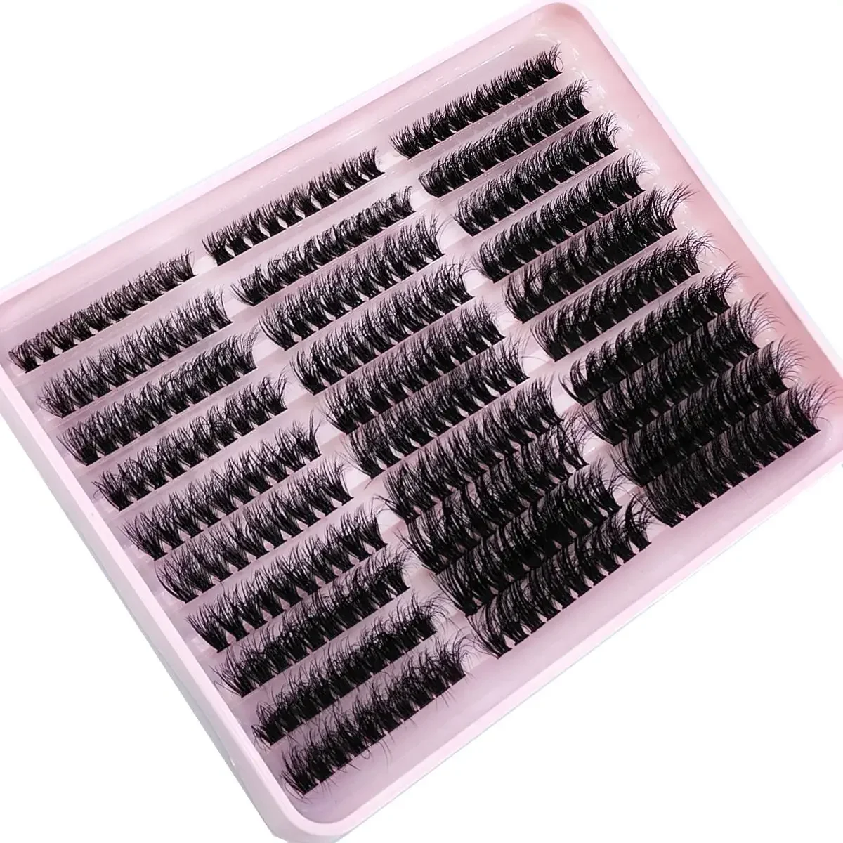 290/300 قطعة 5D رقيق سميكة رمش مجموعات D/DD حليقة Wispy الفردية جلدة 60 + 80 + 100 مزيج رمش ملحقات الرموش الصناعية