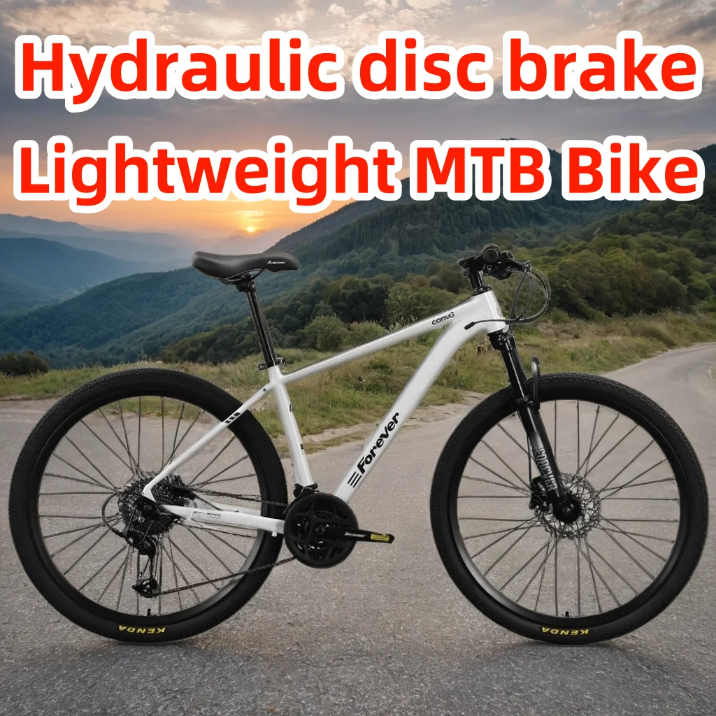 

26/29-дюймовый легкий горный велосипед из алюминиевого сплава, 27/30/33, скорость давления масла, дисковый тормоз, запираемая передняя вилка, конкурентоспособная MTB