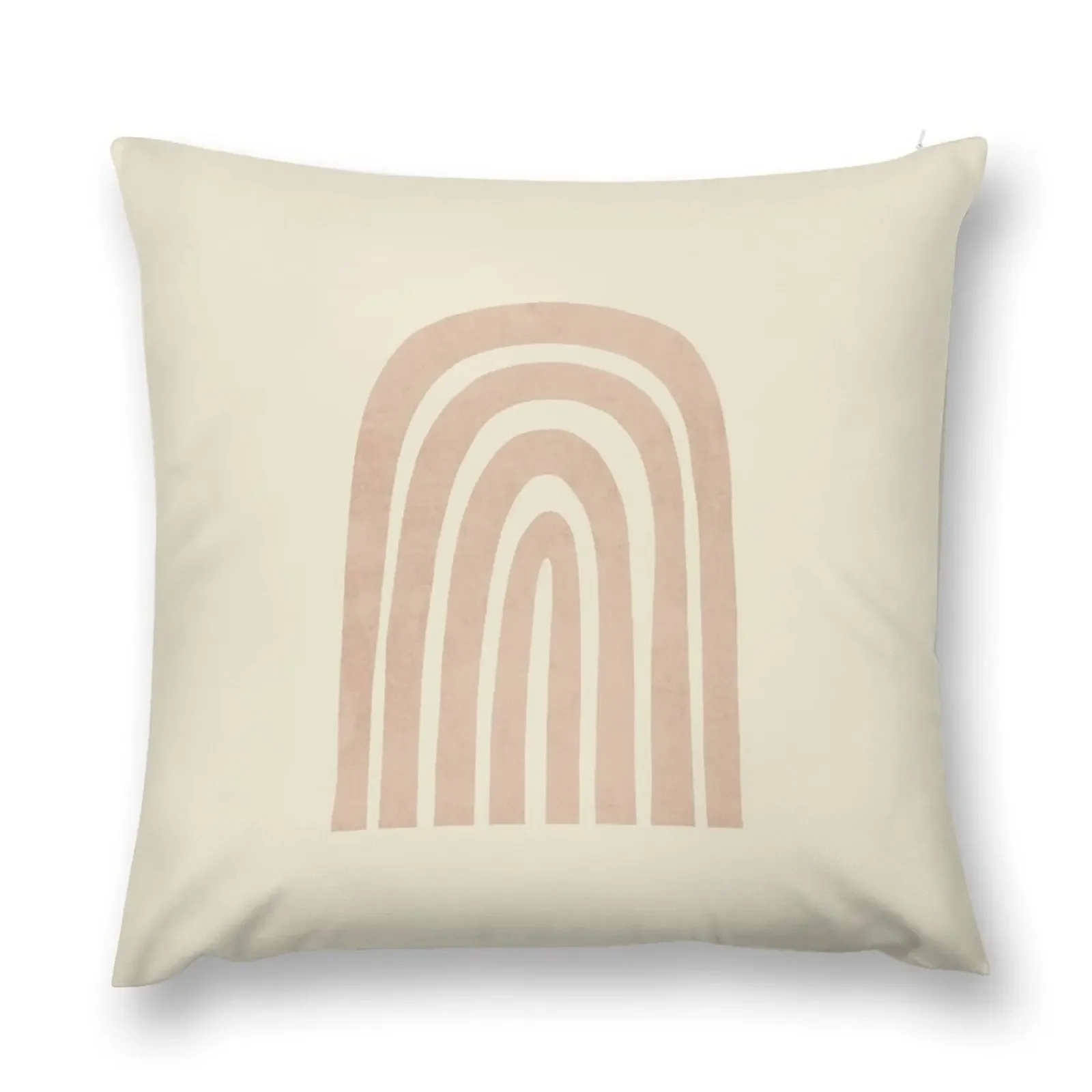 Pink and beige boho rainbow Throw Pillow Elastic Cover For Sofa Marble Cushion Cover pillow