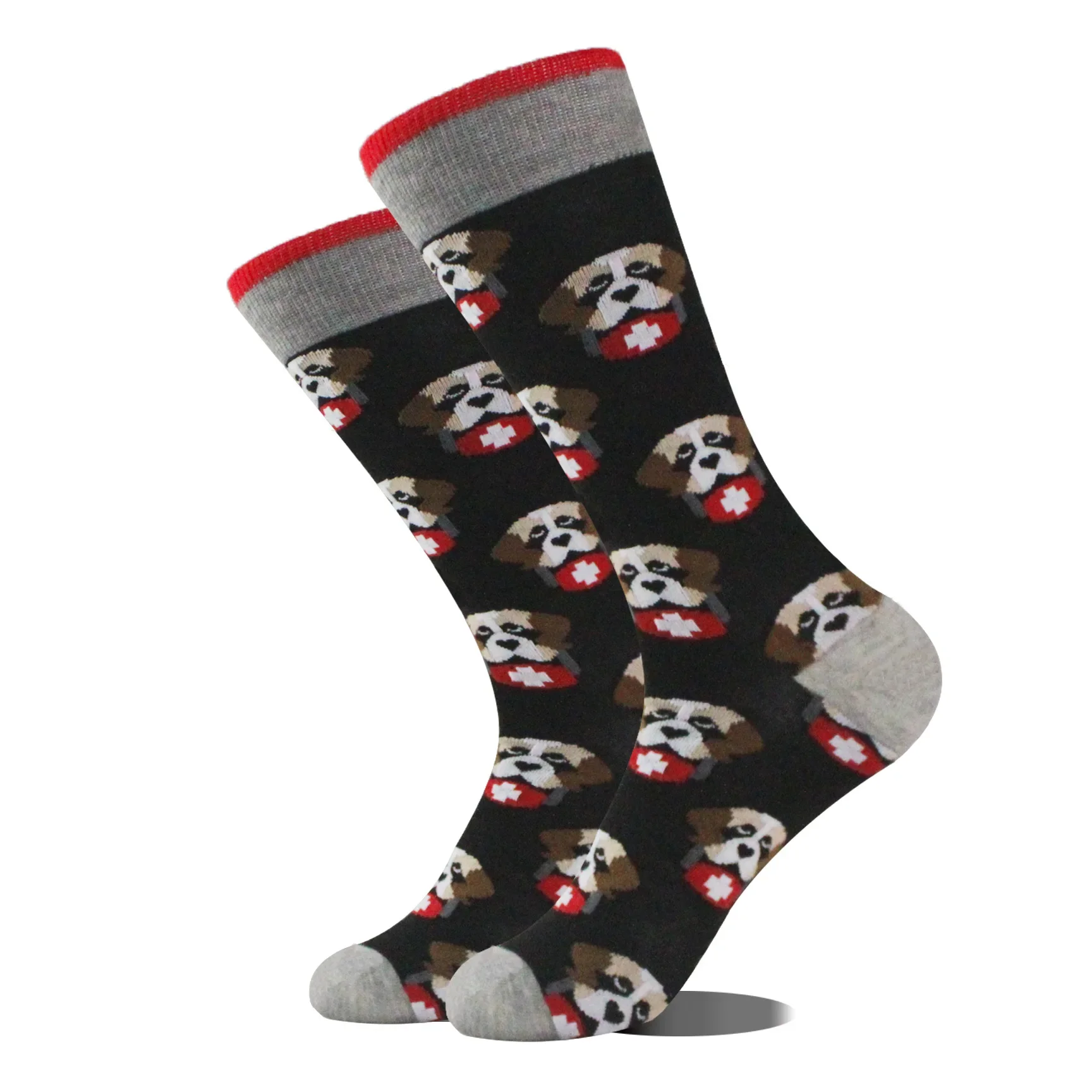 1 paar dierennieuwigheid sokken met buitenaardse dinosaurus mopshond panda flamingo cactus en skateboard print voor mannen vrouwen unisex EU 37-44