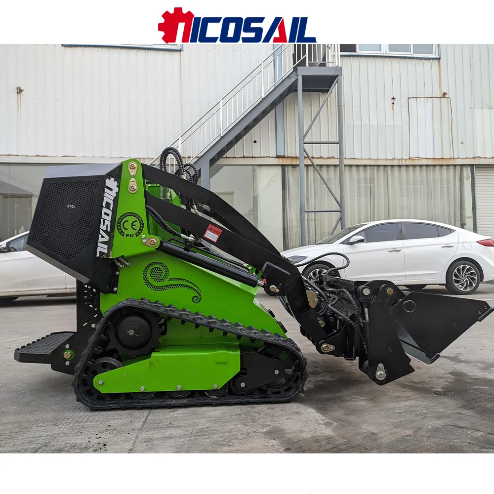 

Small skid steer loader CE EPA compact skid steer for municipal green waste handling operations