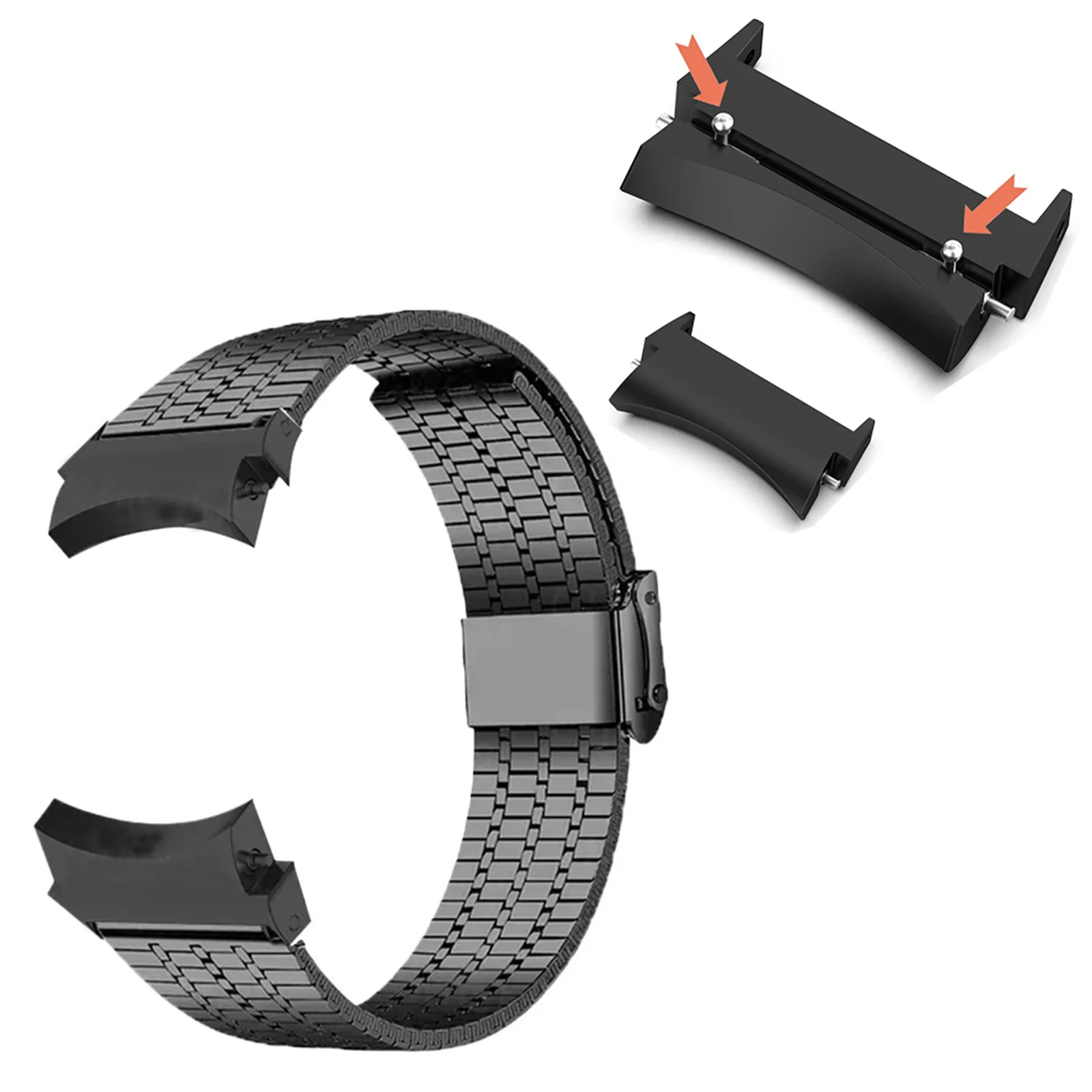 20/22mm Stainless Steel Strap for Samsung Galaxy Watch Classic Stainless Steel Safety Buckle Solid Strap in 20/22mm Width