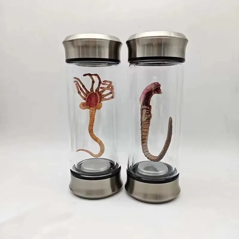 1/6 Scale Facehugger Chestburster Alien Jar Xenomorph Specimen Embryo Glass Jar Movie Prop Replica Home Decor Desktop Crafts