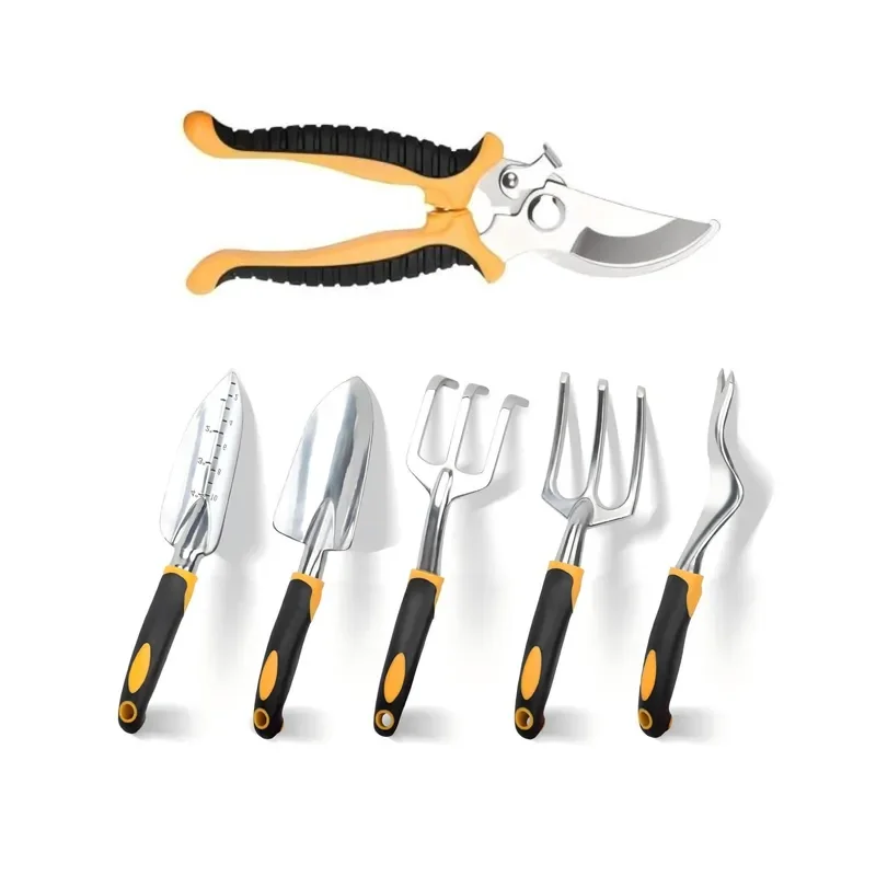 for 7 Piece Durable Gardening Tools Set Non-Slip Rubber Grip Stainless Steel DIY OEM Customizable Fast Delivery All Season