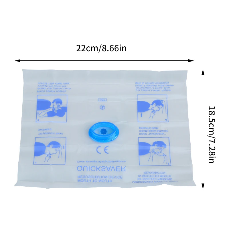 Disposable First Aid Breathing Respirator CPR Face Shield Artificial Respiration Mask Emergency Training Rescue Survival Tool