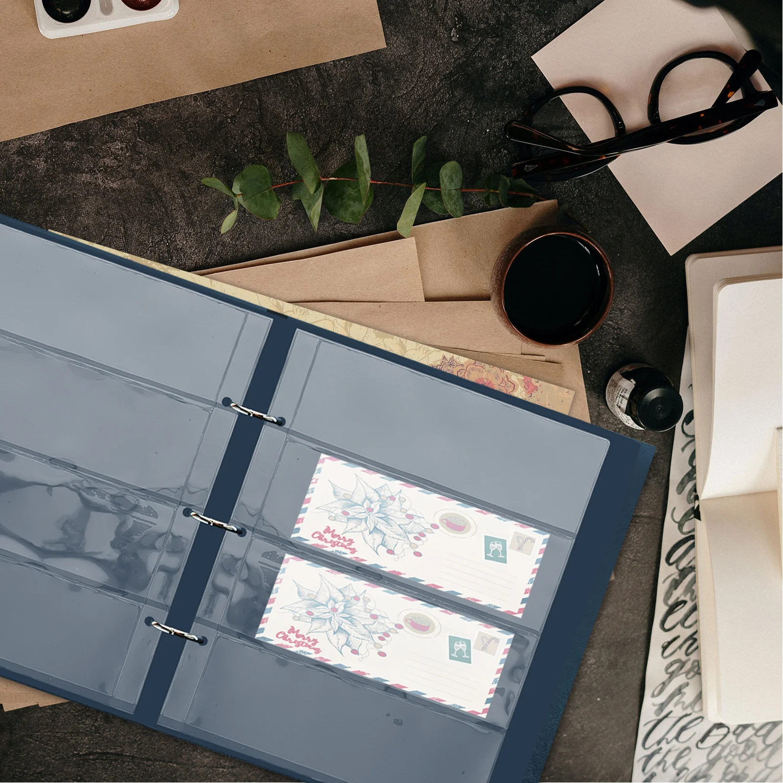 Paper Clear Pvc Holder Banknote Album Portable Storage Sleeves Protective Covers Stamp