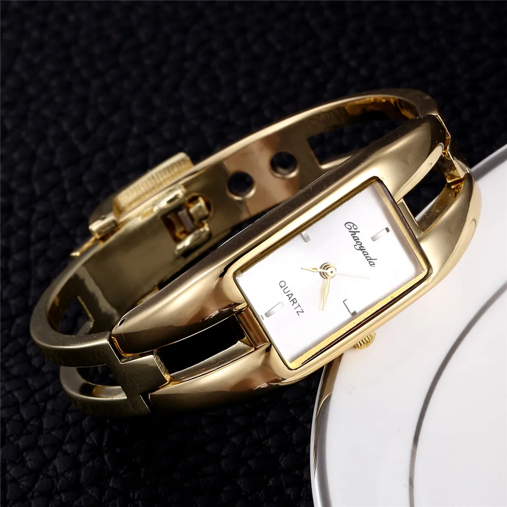 Luxury Brand Gold Watch Women Fashion Simple Metal Bangle Bracelet Watch Exquisite Dress Ladies Quartz Wristwatch Clock Reloj