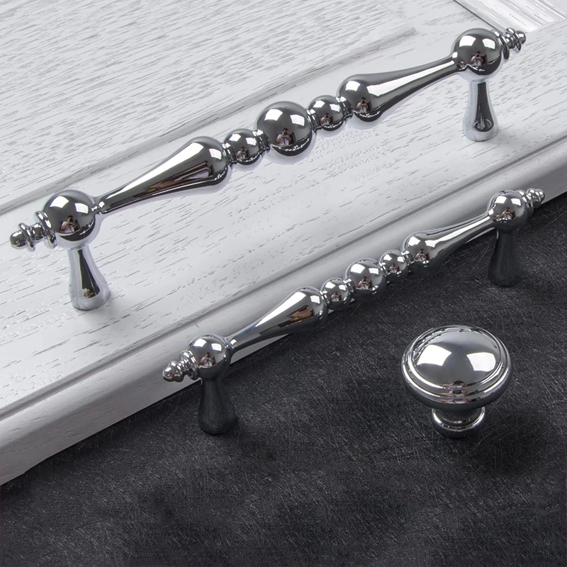 3.75\'\' 5\'\' Vintage Handles for Furniture Kitchen Cabinet Handle Antique Silver Door Knobs Wardrobe Pulls Furniture Hardware